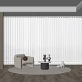 Modern venetian blinds dream curtain 3d model