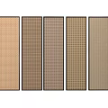 Different Textured Wall Panels With Various Designs And Brown Color Tones 3d model