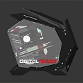GiantRazer PC Case With Unique Design Transparent Side Panel And RGB Lighting Internal Components 3d model