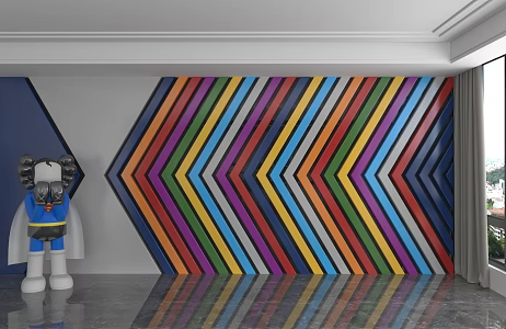 Modern background wall 3d model