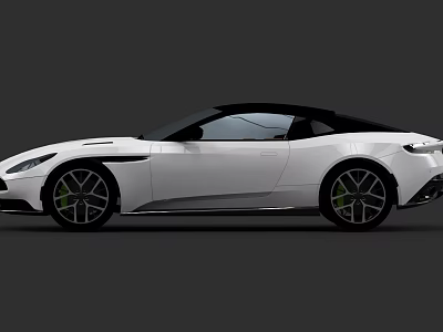 White Sports Car Featuring Black Roof Sleek Aerodynamic Design And Black Wheels 3d model