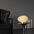 Modern Oval White Table Lamp With Gold Base For Living Room Home Decor
