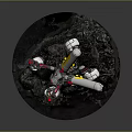 Space Exploration Rover Equipped With Scientific Instruments On Rocky Planetary Surface