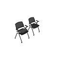 Black Office Chair With Mesh Back Armrests And Rolling Caster Base Design 3d model