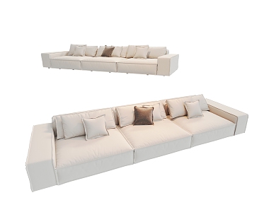 Modern three-seat sofa 3d model