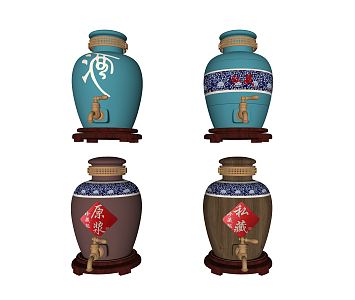 new chinese wine 3d model