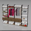 Practical Multi tiered Clothing Rack With Hanging Coats Folded Clothes Shoes And Storage Boxes