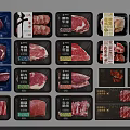 Premium Assorted Meat Cuts Freshly Packaged In Black Trays With Brand Labels
