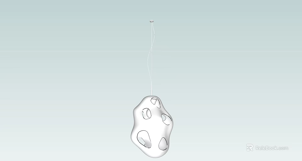 Modern Irregular Shape Chandelier With Hollow Holes For Decorative Lighting 3d model 