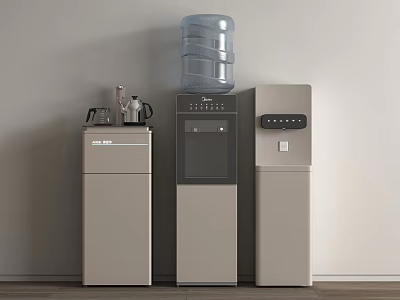 Modern Water Dispensers And Equipment 3d model