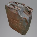 Rusted Industrial Metal Drum With Metal Handles And Sealed Lid For Heavy Duty Storage
