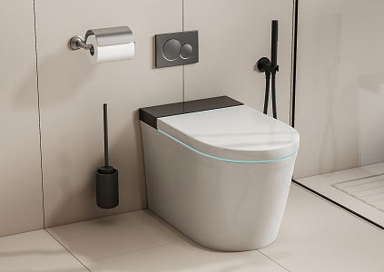 Smart toilet 3d model