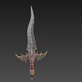 sword bat sword magic sword game weapon cartoon weapon cold weapon game equipment dagger sword snake sword 3d model