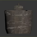Decorative Ornament Set Wooden Bucket With Woven Handle For Rustic Home Decor