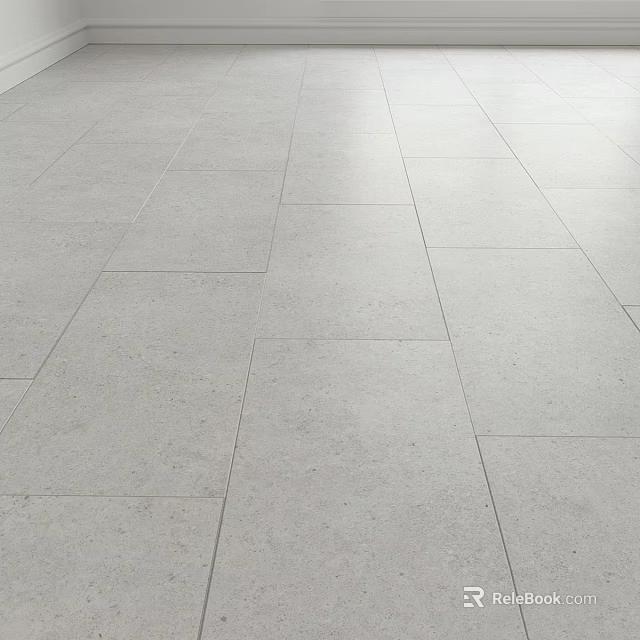 Gray Floor Tile Components With Smooth Surface And Uniform Arrangement Pattern 3d model 