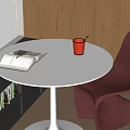 Modern Casual Table and Chair Dining Table and Chair 3d model