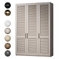 Modern Wardrobe With Shutter Doors And Neutral Color Options For Bedroom
