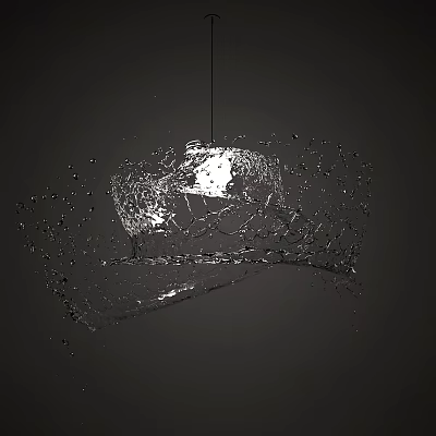 Modern crystal chandelier crystal lamp 3d model