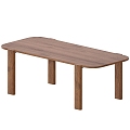 Nordic simple dining table table simple dining table 3d model