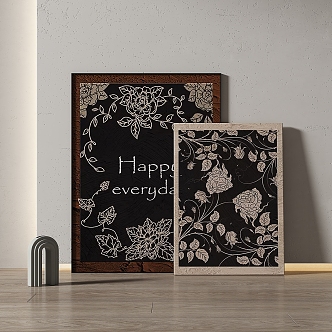 Simple medieval decorative painting 3d model