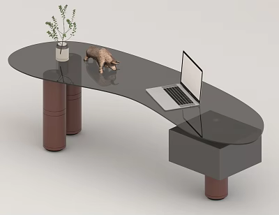 Light Luxury Desk 3d model