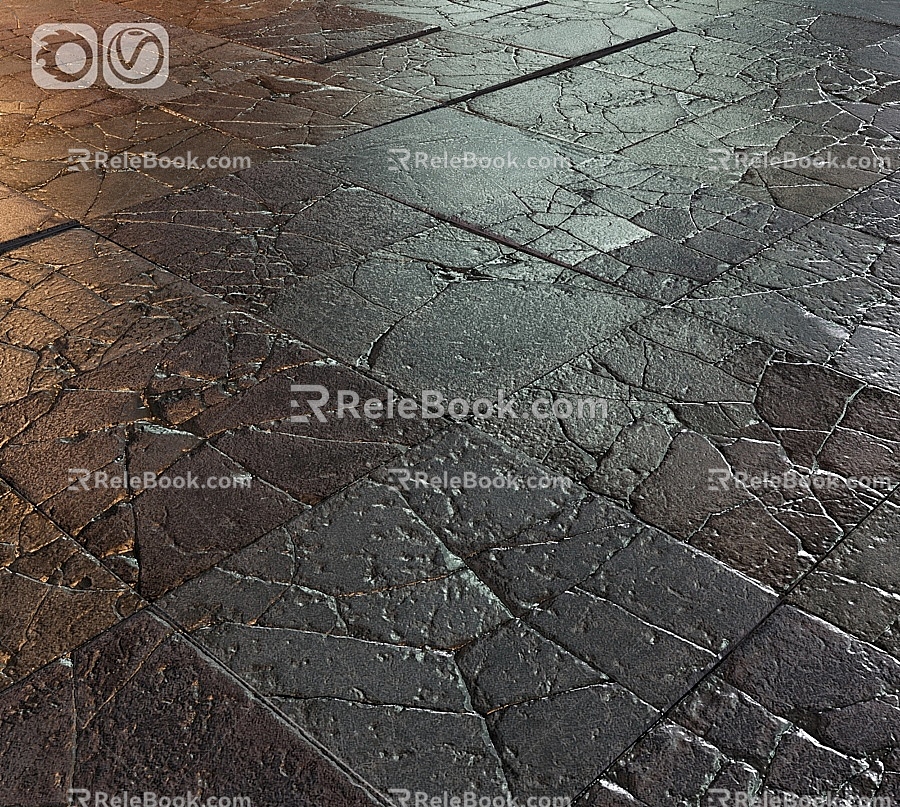 Modern floor stone culture stone floor shop 3d model