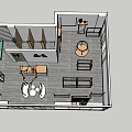 Modern Clothing Store Interior Design With Clothing Racks Mirrors And Displays