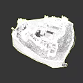 Ancient European Castle Architecture With Stone Walls Courtyard And Towers