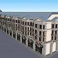 Classical Commercial Street Building With Domed Roof Multi Story Shop Fronts