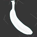 Ripe Yellow Banana With Brand Label And Natural Texture On Black Background