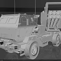 Military Weapon System Missile Launcher Vehicle Featuring Multiple Rocket Tubes And Heavy Duty Truck Chassis