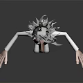 Mad Scientist Character With Spiky Hair And White Lab Coat