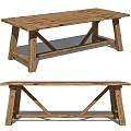 Quiet Table Log Table 3d model