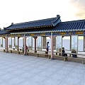 Chinese-style promenade 3d model