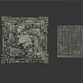 Intricate Stone Sculptures With Multi Layered Tower And Cubic Carving Details