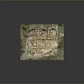 Ancient Ruins Scenery With Stone Structure Green Grass Small Trees And Model Layout 3d model
