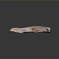 Natural Wood Stone Material Featuring Pinkish White Color Orange Veins And Rough Texture