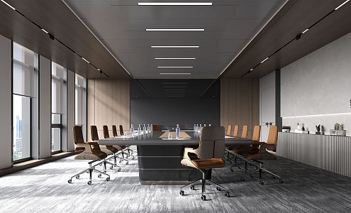 Modern Meeting Room Meeting Table and Chair 3d model