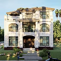 Modern rural self-built villas 3d model