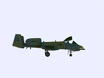 Green Fighter Jet With Open Canopy Landing Gear Down And 87145 Marking 3d model