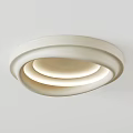 Modern White Ceiling Light With Layered Curved Design And Soft Illumination 3d model