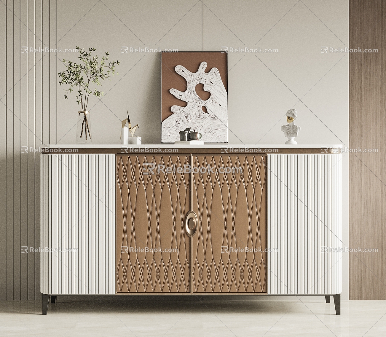 Modern Entrance Cabinet 3d model