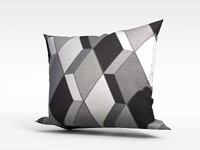 Tech Exhibition Hall Interior Featuring Modern Geometric Patterns And Black White Gray Design 3d model
