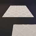 Square Rug With Geometric Pattern Gray And Beige Design Multiple Color Options For Home Decor 3d model