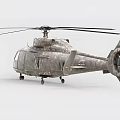 Military Helicopter with Camouflage Paint and Number 03 Rotor Blades and Fuselage Design Details
