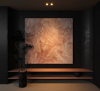 modern abstract painting oil painting texture painting 3d model
