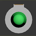 Green Lightsaber With White And Silver Hilt On Black Reflective Surface