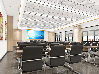 Modern Conference Room 3d model