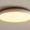 Round Modern Ceiling Light With Stone Texture And Illuminated Center Design 3d model