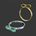 Gold and Silver Bow Design Rings for Fashion Jewelry Collection